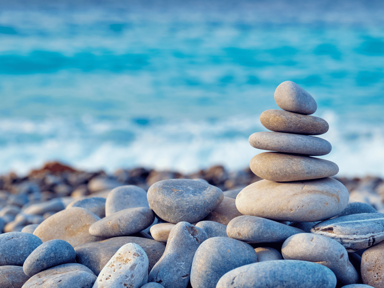 Balance stones representing equilibrium